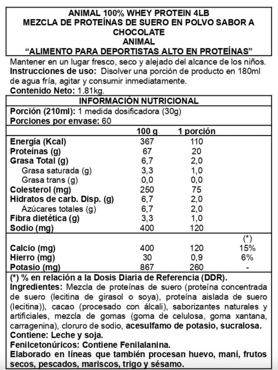 ANIMAL 100% WHEY PROTEIN 4LBS2