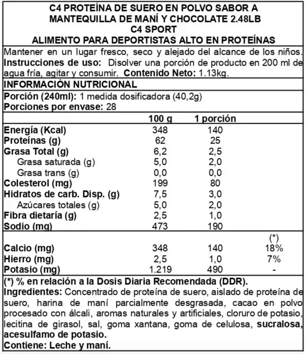 C4 Whey Protein Cellucor 28 Serv – Ganar Músculo2
