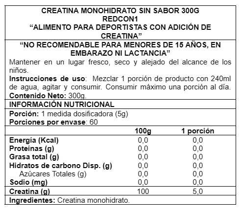 Creatina Monohidratada Redcon1 60 Serv – Fuerza & Rendimiento2