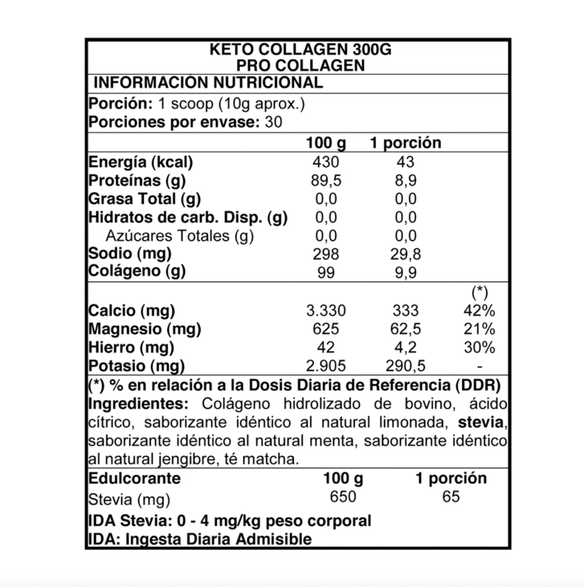 Keto Collagen 300 grs - Procollagen2