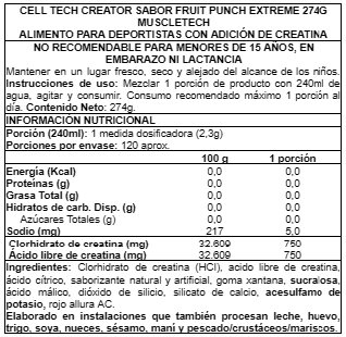 Creatina Creactor Celltech 120 Serv – Muscletech2