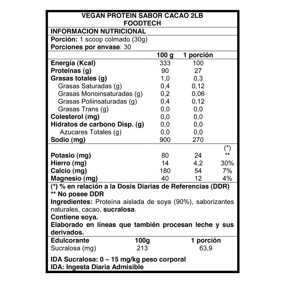 Vegan Protein 2LB - Foodtech Cacao2