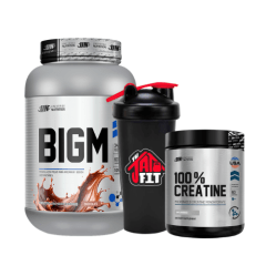 BIGM 2KG CHOCOLATE + 100% CREATINE UN 250G + SHAKER