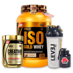 ISO GOLD WHEY 1.1KG COOKIES + CREATINA LEVEL PRO 500G