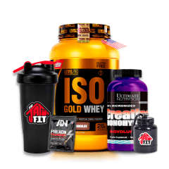 ISO GOLD WHEY 1.1KG CHOCO + CREATINA ULTIMATE NUT 300G + REGALOS
