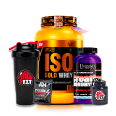 ISO GOLD WHEY 1.1KG COOKIES + CREATINA ULTIMATE NUT 300G + REGALOS