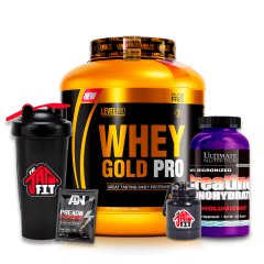 WHEY GOLD PRO 3KG COOKIES + CREATINA ULTIMATE NUT 300g + REGALOS
