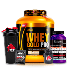 WHEY GOLD PRO 3KG VAINILLA + CREATINA ULTIMATE NUT 300G + REGALOS