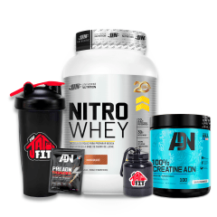 NITRO WHEY 1.1 KG CHOCO + CREATINA ADN 250G + REGALOS