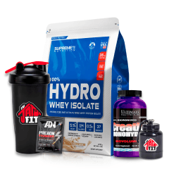 100% HYDRO WHEY 2.4 LB VAINILLA + CREATINA ULTIMATE NUT 300G + REGALOS