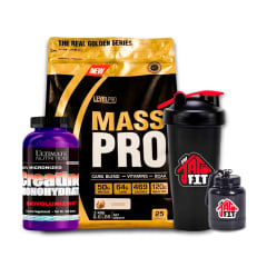 MASS PRO 6.6LB COOKIES + CREATINA ULTIMATE NUT 300G + REGALOS