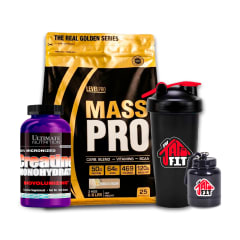 MASS PRO 6.6LB VAINILLA + CREATINA ULTIMATE NUT 300G + REGALOS