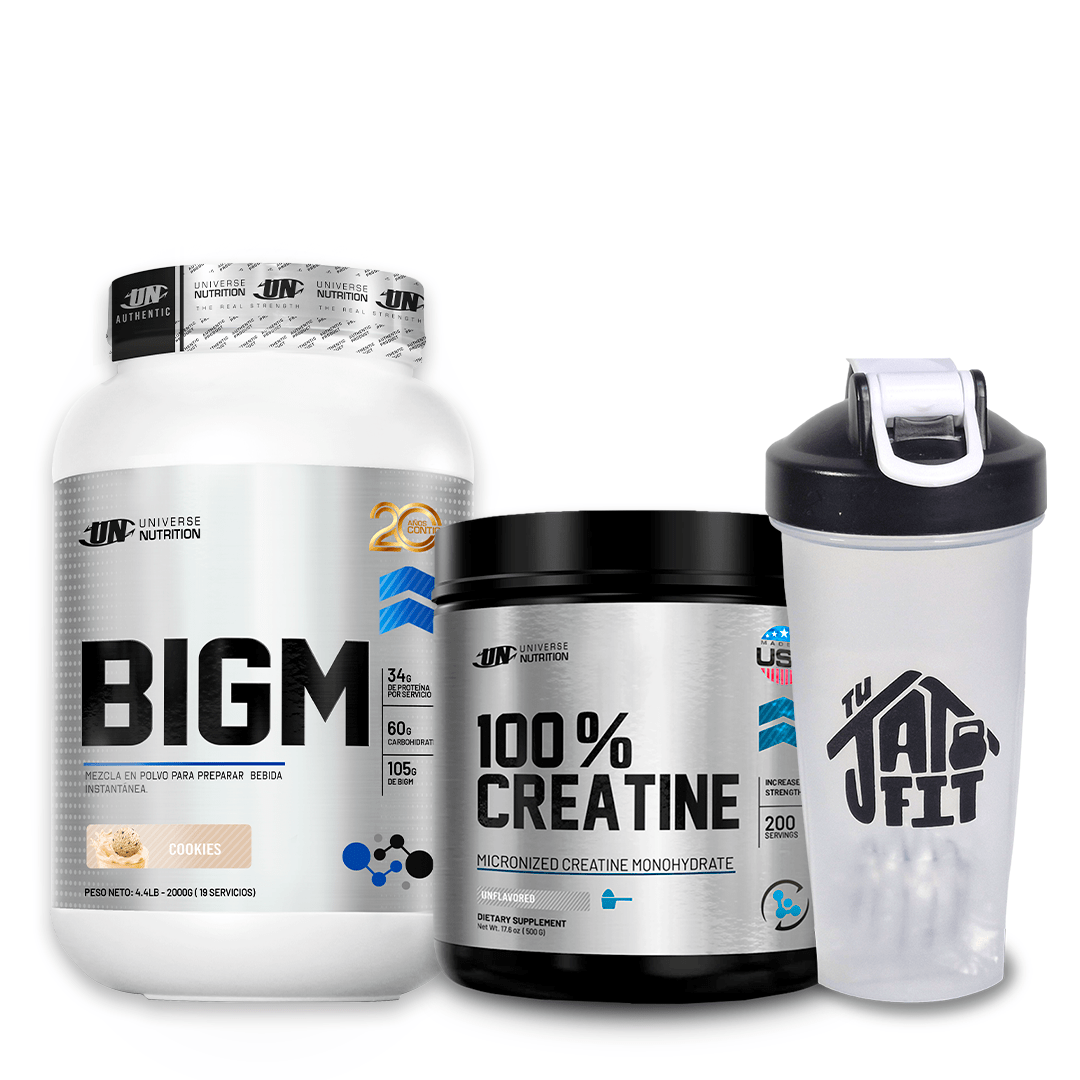 BIGM 2KG COOKIES + 100% CREATINE UN 250G + SHAKER1