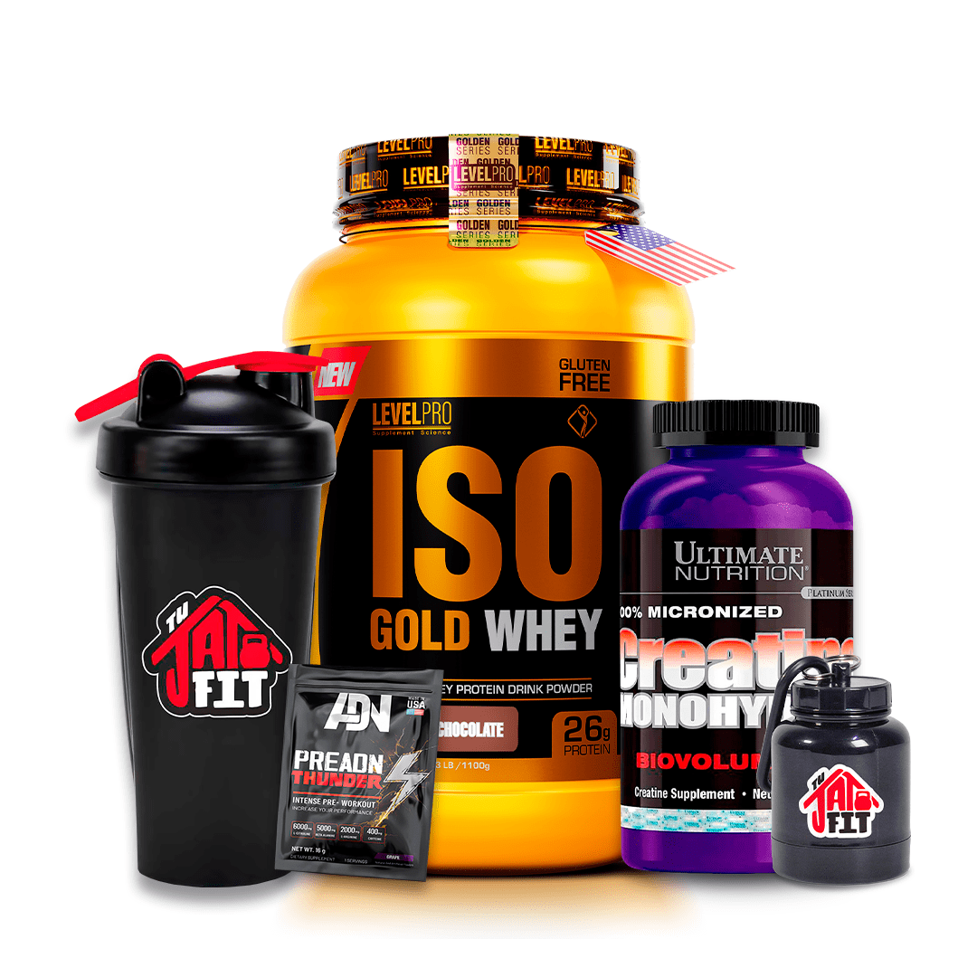ISO GOLD WHEY 1.1KG CHOCO + CREATINA ULTIMATE NUT 300G + REGALOS1
