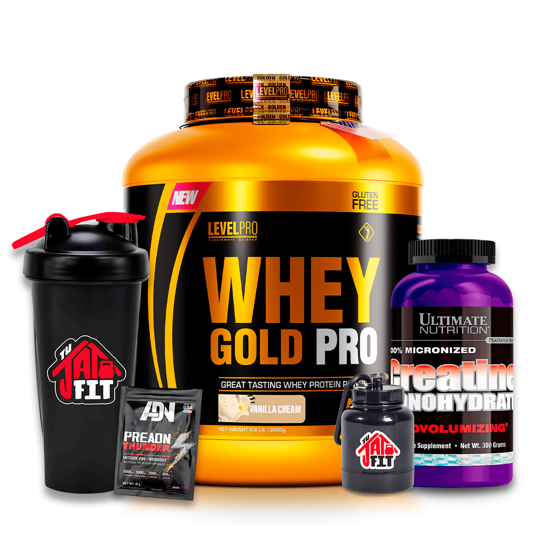 WHEY GOLD PRO 3KG VAINILLA + CREATINA ULTIMATE NUT 300G + REGALOS1