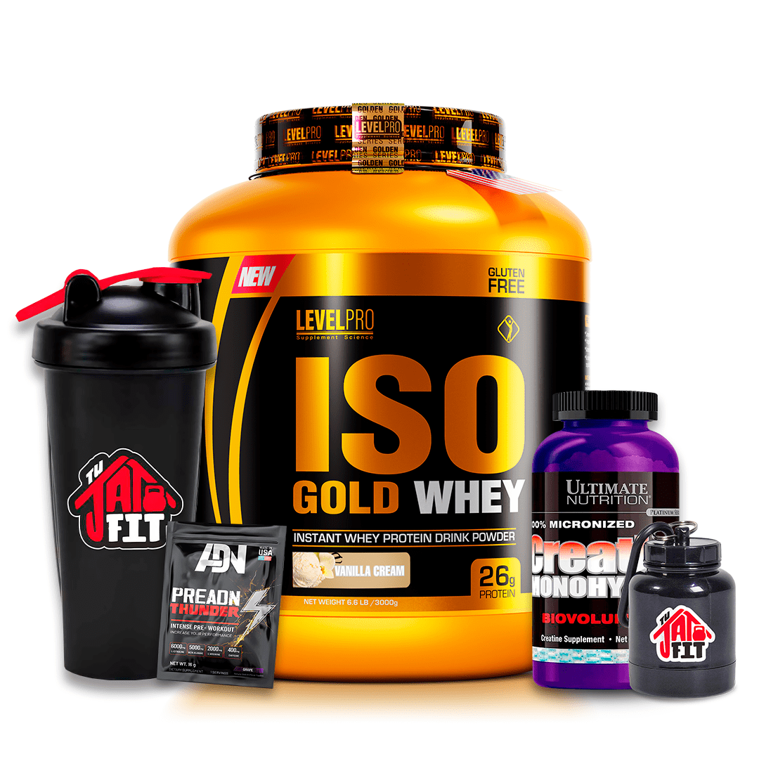 ISO GOLD WHEY 3 KG VAINILLA + CREATINA ULTIMATE NUT 300G + REGALOS1