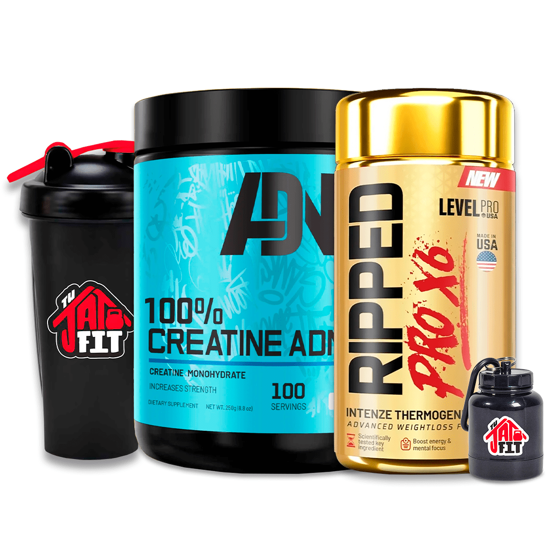 CREATINA ADN 250G + RIPPED PRO X6 + REGALOS1