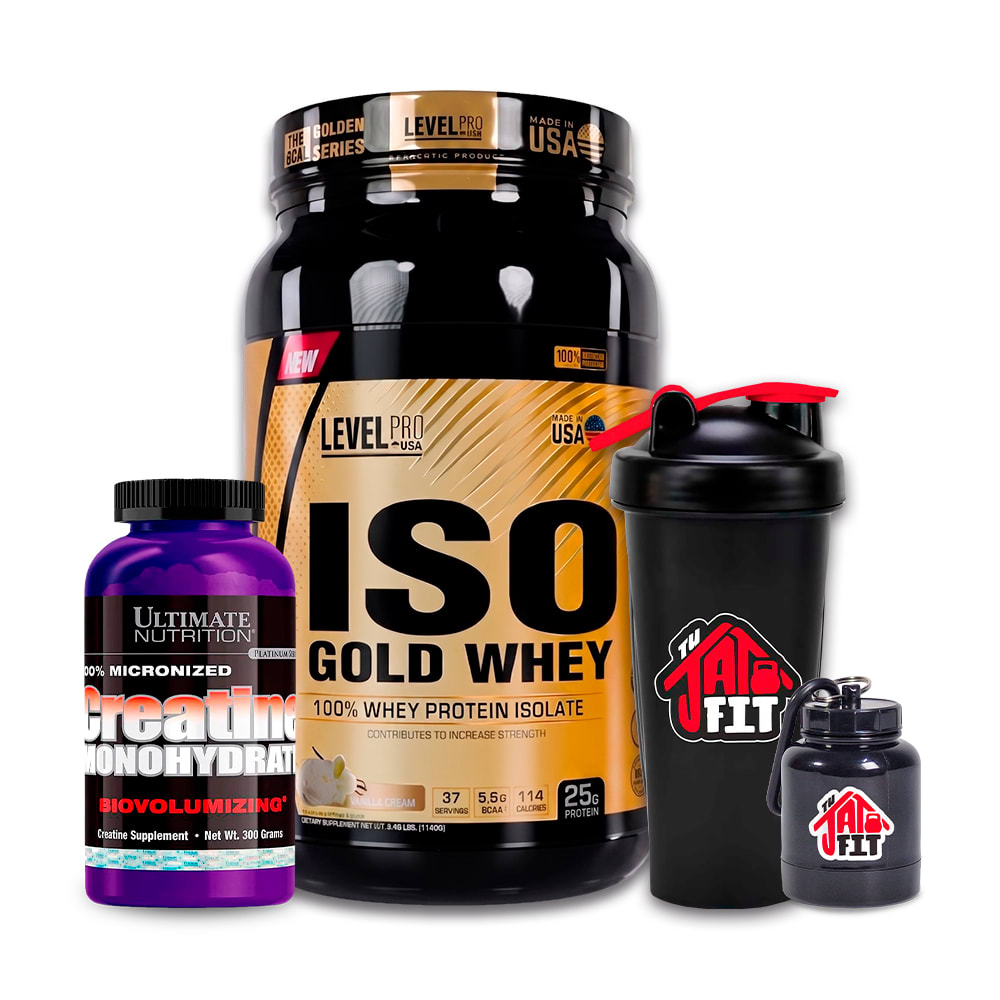 ISO GOLD WHEY 1.1KG VAINILLA + CREATINA ULTIMATE NUT 300G + REGALOS1