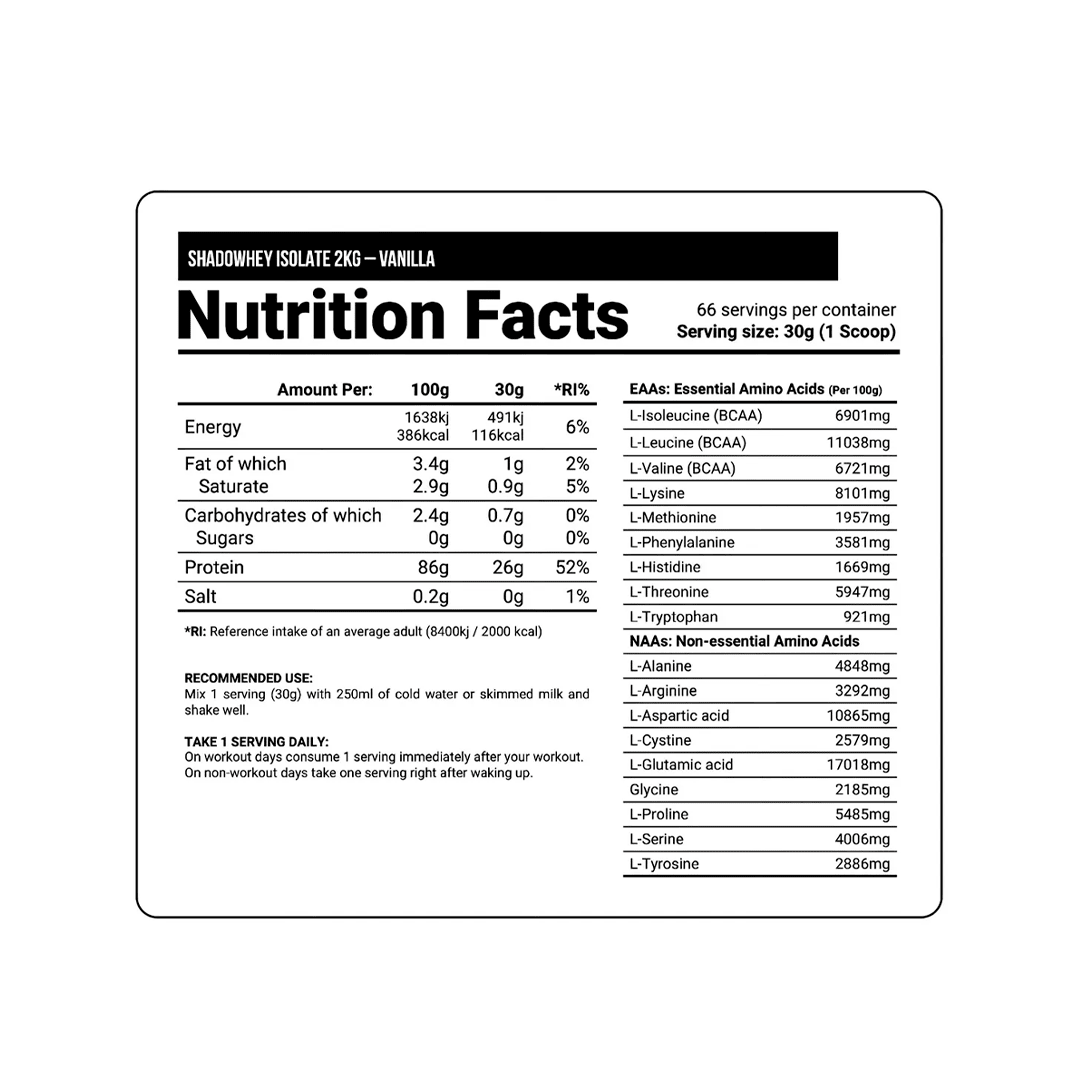 SHADOWHEY ISOLATE 2 KG3