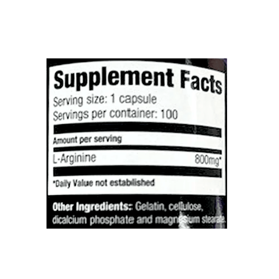 ARGININA 800 U NUTRICION2