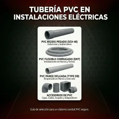 Tubería PVC en instalaciones eléctricas