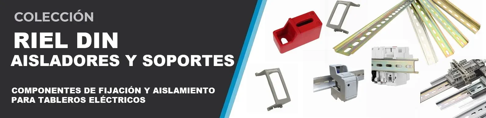 Riel Din, Aisladores y Soportes