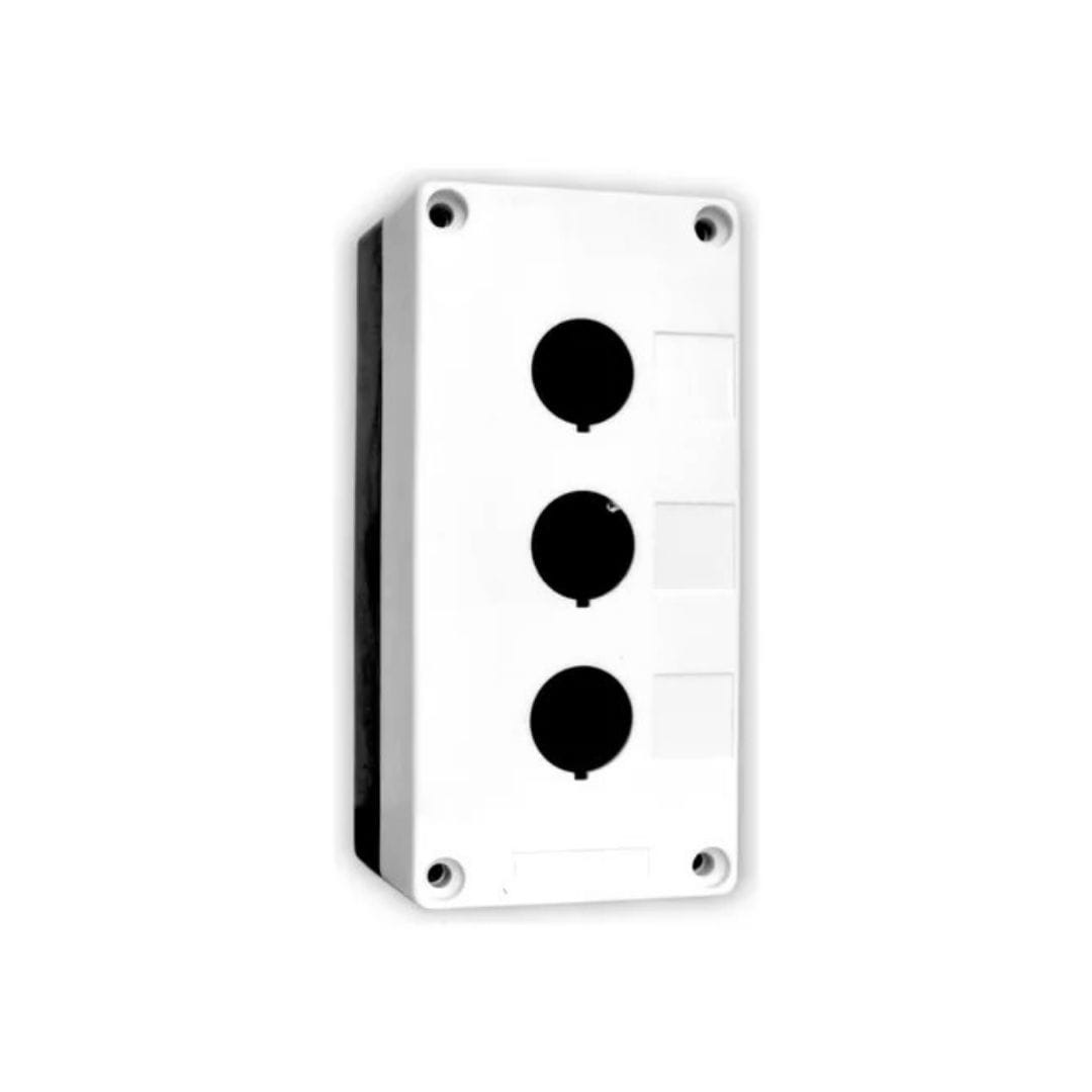 Caja PVC 3 Perforaciones 22mm Sobrepuesta IP40 Blanca