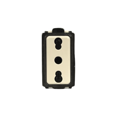 Modulo Enchufe 2P+T 10/16A Marfil - Scame (Alternativo Magic)1