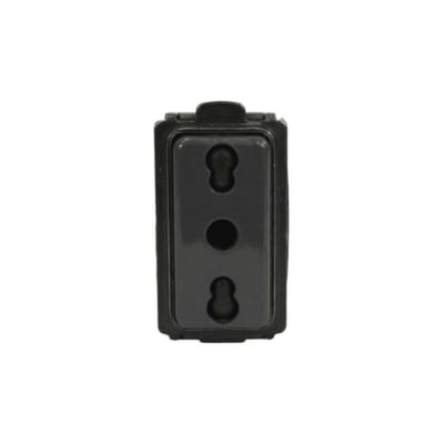 Modulo Enchufe 2P+T 10/16A Negro - Scame (Alternativo Magic)1