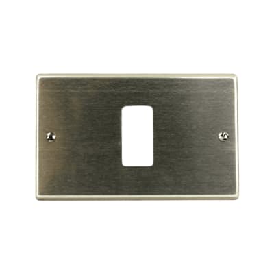 Placa Tapa Aluminio Anonizado 1 Módulo - Scame (Alternativo Magic)1