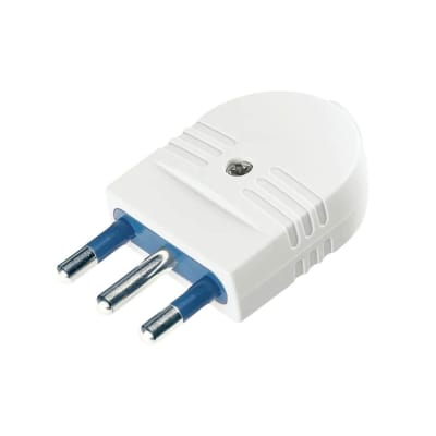 Enchufe Macho Volante 2P+T 16A 250V Dom. Blanco - Scame1