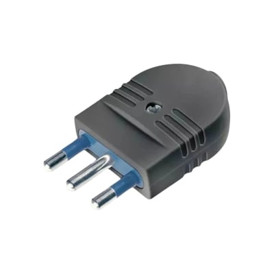 Enchufe Macho Volante 2P+T 16A 250V Dom. Negro - Scame1