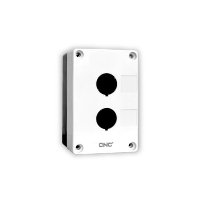 Caja PVC 2 Perforaciones 22mm Sobrepuesta IP40 Blanca1