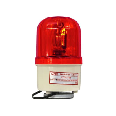 Baliza Roja Giratoria con Sirena e Imantada 12Vac LTD-1101J - CNC1