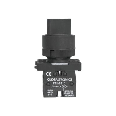 Selector 2 Posiciones 10A 1NO + 1NC 22MM - CNC1