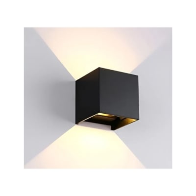 Foco Aplique LED Negro P/Pared 6W 3000K Bidireccional - AVC1