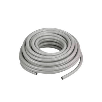 Conduit Flexible Metalico/PVC Gris 25MM Exterior Rollo 30 M1