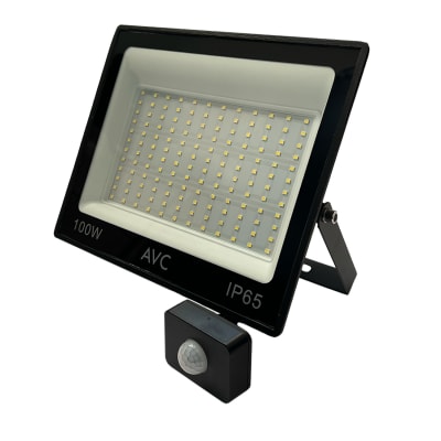 Foco Proyector Led con Sensor 100W 10000LM IP65 6500K-AVC1