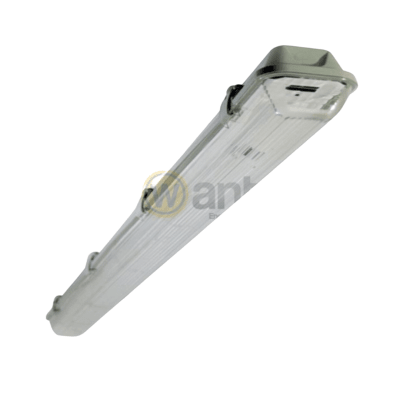 Canoa Estanco para Doble Tubos Led 2X36W Transparente 120cm/ Sin tubo - Want1