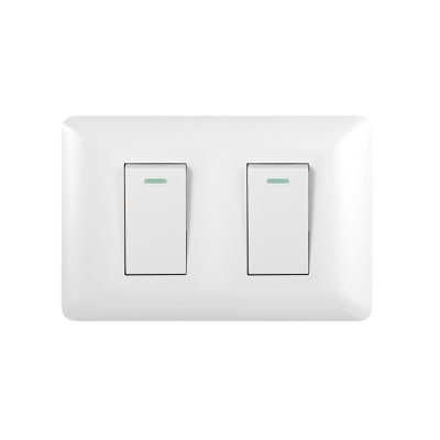 Interruptor Doble Emb. 9/24 10A 250V Blanco - Want1