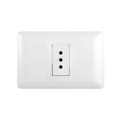 Enchufe Simple Emb. 10A 250V Blanco - Want1