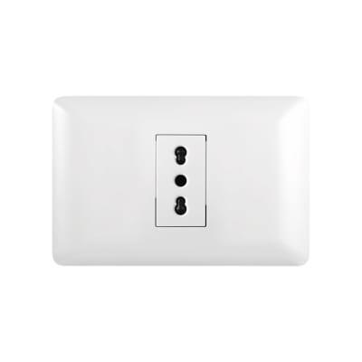 Enchufe Simple Emb. 10/16A 250V Blanco - Want1