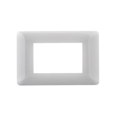 Placa Tapa 3 modulos Color Blanco + Soporte - Want1
