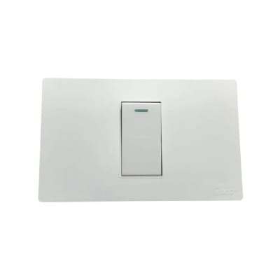 Interruptor Simple Emb. 9/12 10A 250V Blanco Base Metalica - Want1