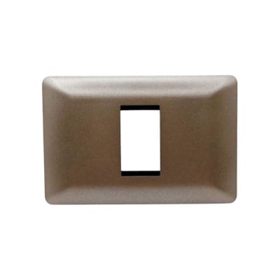 Placa Tapa 1 modulo Color Dorado + Soporte - Want1