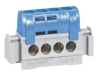 Regleta Legrand Azul Neutro 4 Entradas - 48401