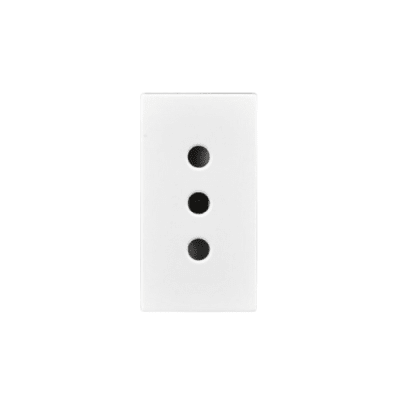 Modulo Enchufe 2P+T 10A 250V Blanco - Lexo1