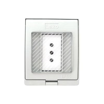 Hidrobox Interperie con Enchufe Simple 10A 250V IP55 Lexo1