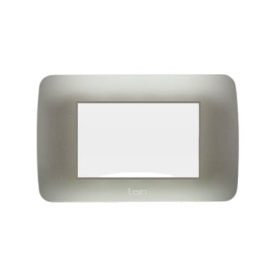 Placa Tapa 3 Modulos Color Plata - Lexo1