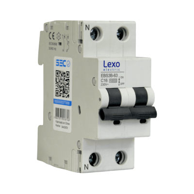 Int. Automatico Lexo Omnipolar  2x16A 10KA Curva C1